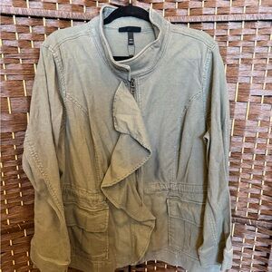 Lane Bryant Sage Ruffle Jacket